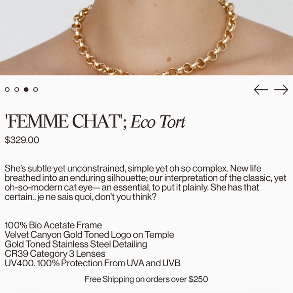 Femme Chat Sunglasses in Eco Tort - Picture 6 of 6